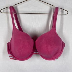 Cacique Bra Adjustable Straps Pink White  40DD